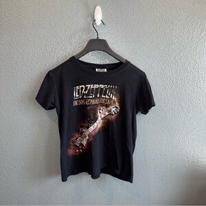 Black Vintage 2000s Y2K Mc5 Boyc Size Medium Led Zeppelin Rock Band Tee Shirt
